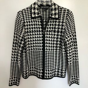 NWOT Nina Leonard Houndstooth Jacket